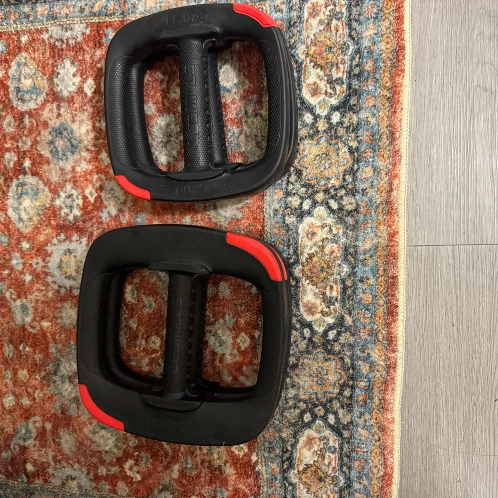 Ergonomic Black and Red VR Controller Grips Weights